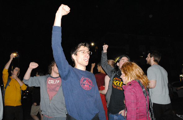 People Celebrating Bin Laden's death 3