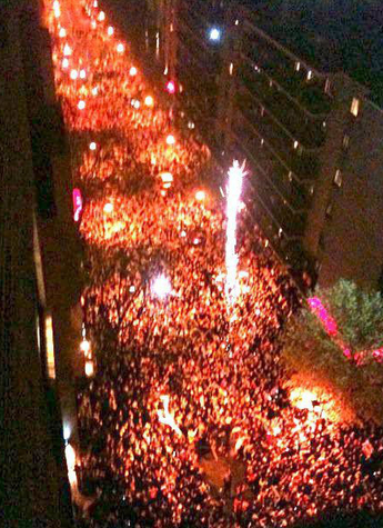 People Celebrating Bin Laden's death