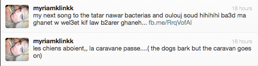 Myriam Klink tweets Nemr Bou Nassar - 1