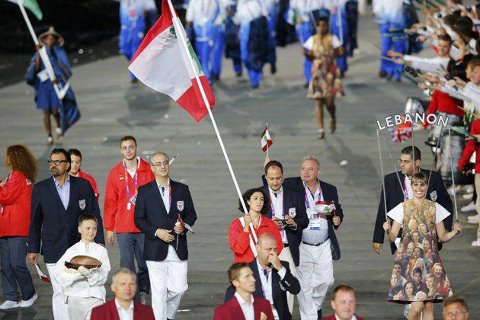 Lebanon Lebanese Team at Olympics Entrance