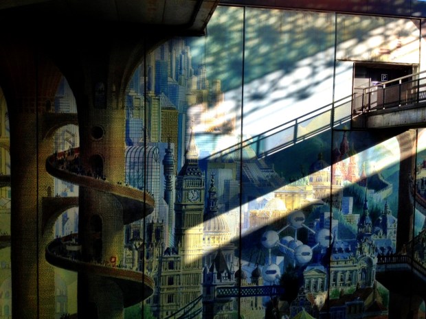 A mural found in one of Lille's subway and train stations: Lille Europe