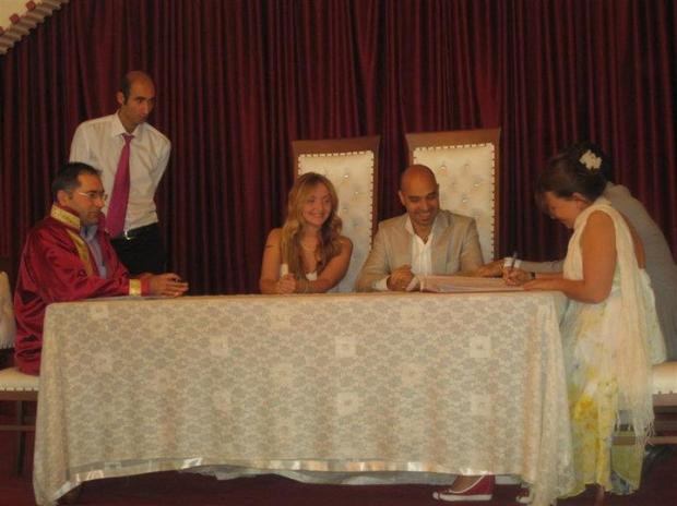 Randa Kabrit and her husband. They got married in - wait for it - Istanbul.