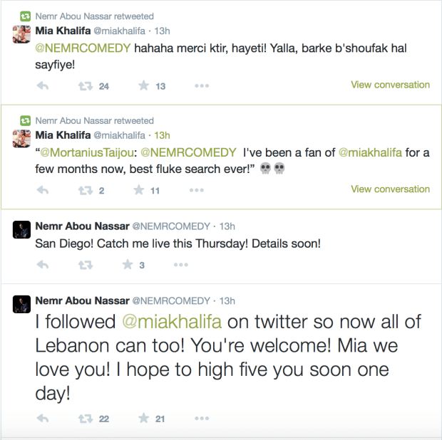 Nemr Bou Nassar, Mia Khalifa