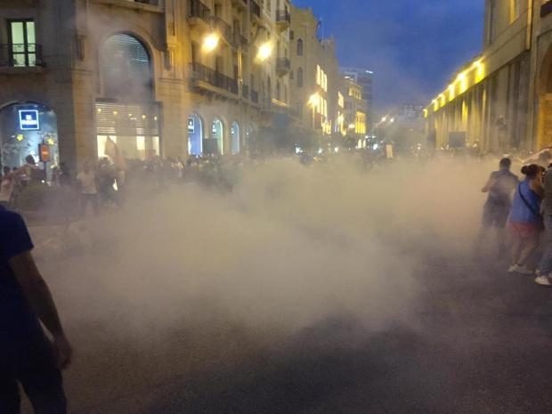 Tear Gas Beirut August 22 Protest YouStink