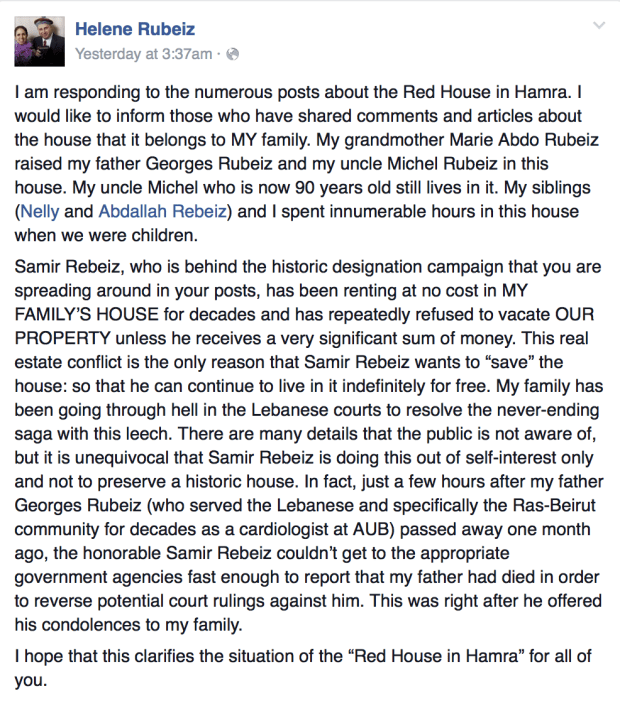 Helene Rbeiz Red House Beirut Hamra