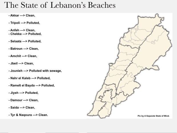 State of Lebanon's beaches
